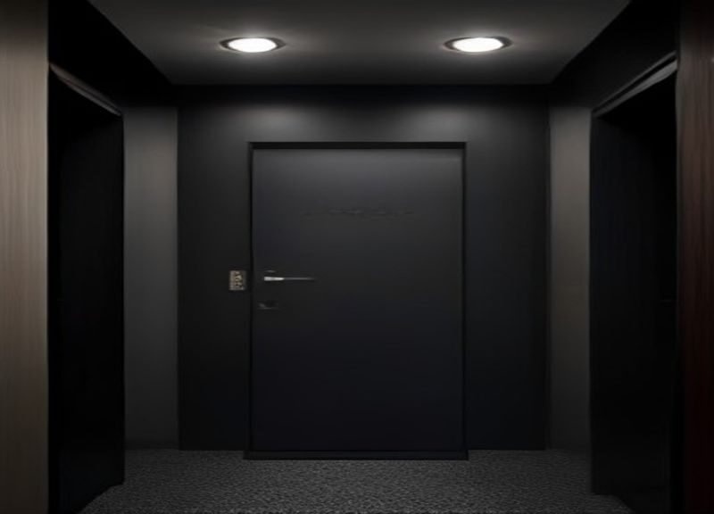 Caja fuerte para armas homologada de alta seguridad con cerradura digital en una vivienda moderna.