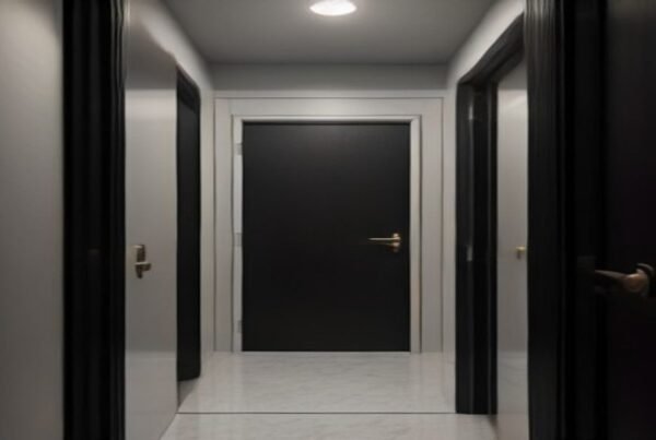 Caja fuerte elegante instalada en un vestidor, de la categoría de cajas fuertes para joyas con certificado Grado IV.