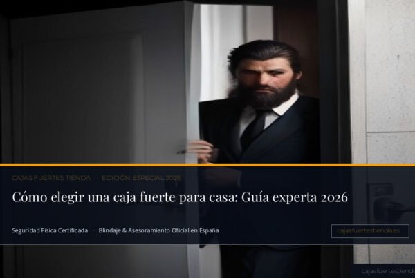 Empresario abriendo una caja fuerte de alta seguridad en un despacho moderno